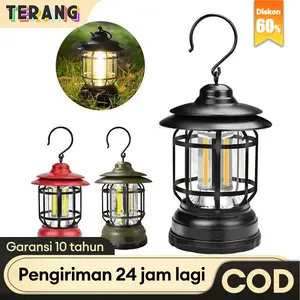 【Ramadan】Lampu Camping COB Lampu Lentera Lampu LED Baterai Lampu Tenda Camping LED Emergency Lampu Kemah Isi Ulang USB Outdoor Lampu Tahan Air