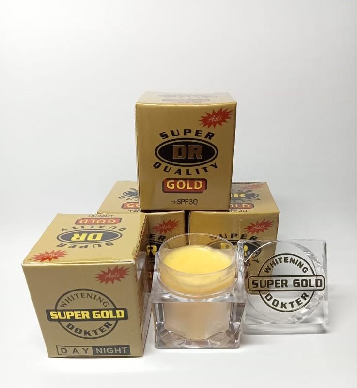 3 Pcs Cream DR Gold super quality whitening SPF+30 Siang dan malam 4