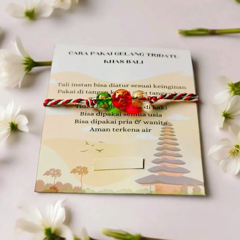 Gelang Tridatu Tiga Aura Keberuntungan Dan Rejeki Asli Bali Termurah Batu Aksesoris 4