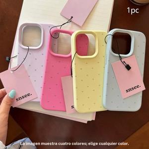 Funda para teléfono con corazón de silicona líquida en color macaron, protección suave de TPU para iPhone 17, 16, 15, 14, 13, 12 y 11, versión Pro Max y Plus, regalo moderno y a la moda