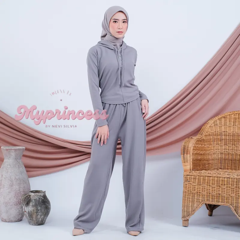 ZENA ONESET HOODIE KNIT PREMIUM | BAJU SETELAN KNIT HOODIE WANITA LENGAN PANJANG | ONE SET KNIT ACTIVEWEAR BY MYPRINCESS 5