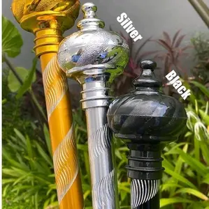 Pipa Batang Rel Gorden Gorden Rumah Fullset Lengkap Tanpa Ring COD ( Emas Silver Hitam )