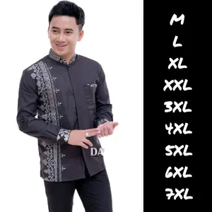 Baju Koko Pria Jumbo XXL XXXL 4XL 5XL 6XL 7XL Lengan Panjang Dewasa Terbaru