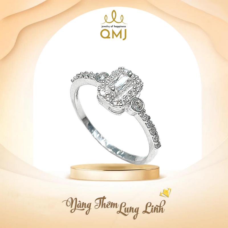 QMJ STORE - Q273 NHẪN PRINCESS CÔNG CHÚA BẠC NỮ cao cấp QMJ thời trang phụ kiện trang sức bạc 925 cao cấp nhẫn bạc nữ