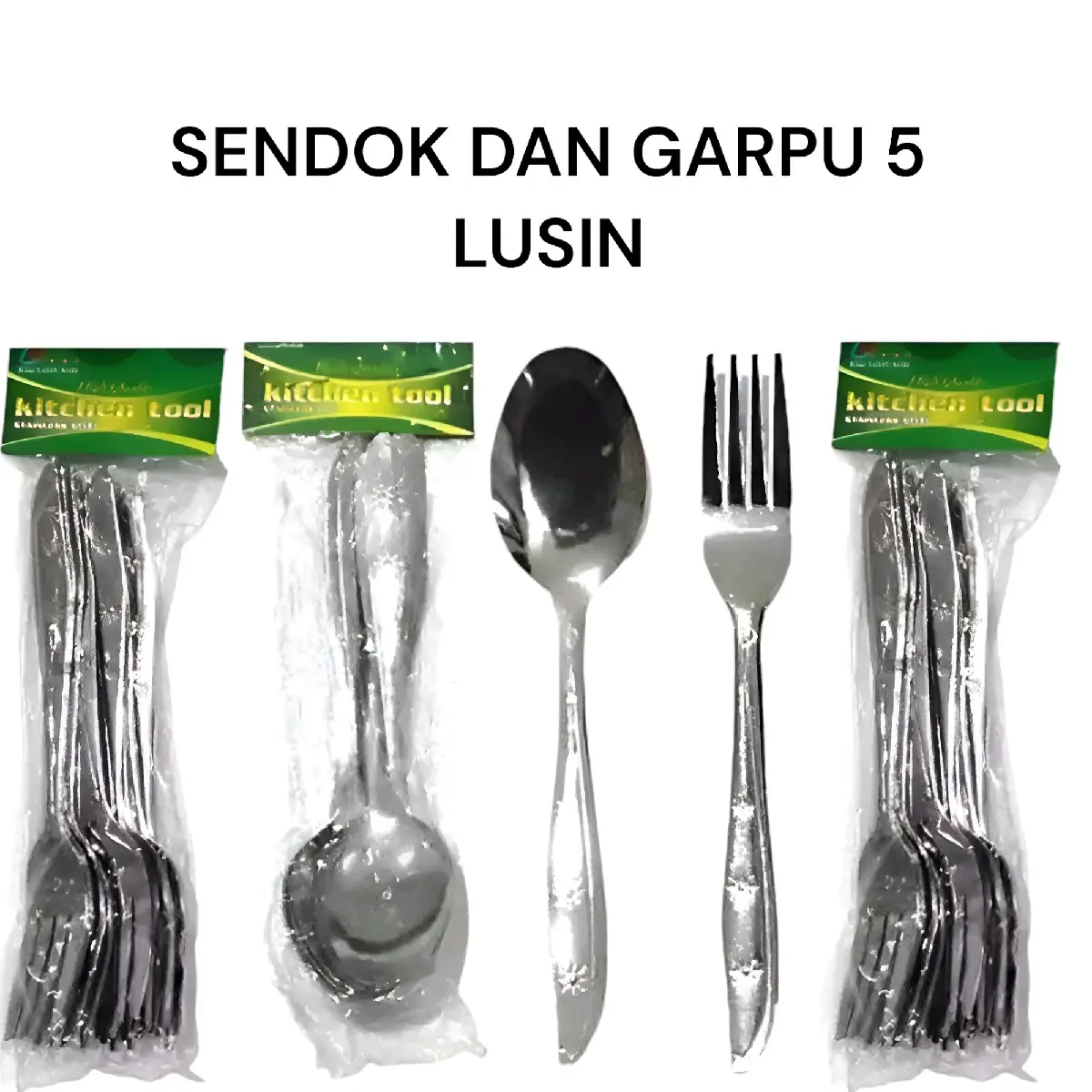 Paket hemat sendok dan garpu stainless isi 5 lusin 60 pcs Kitchenware