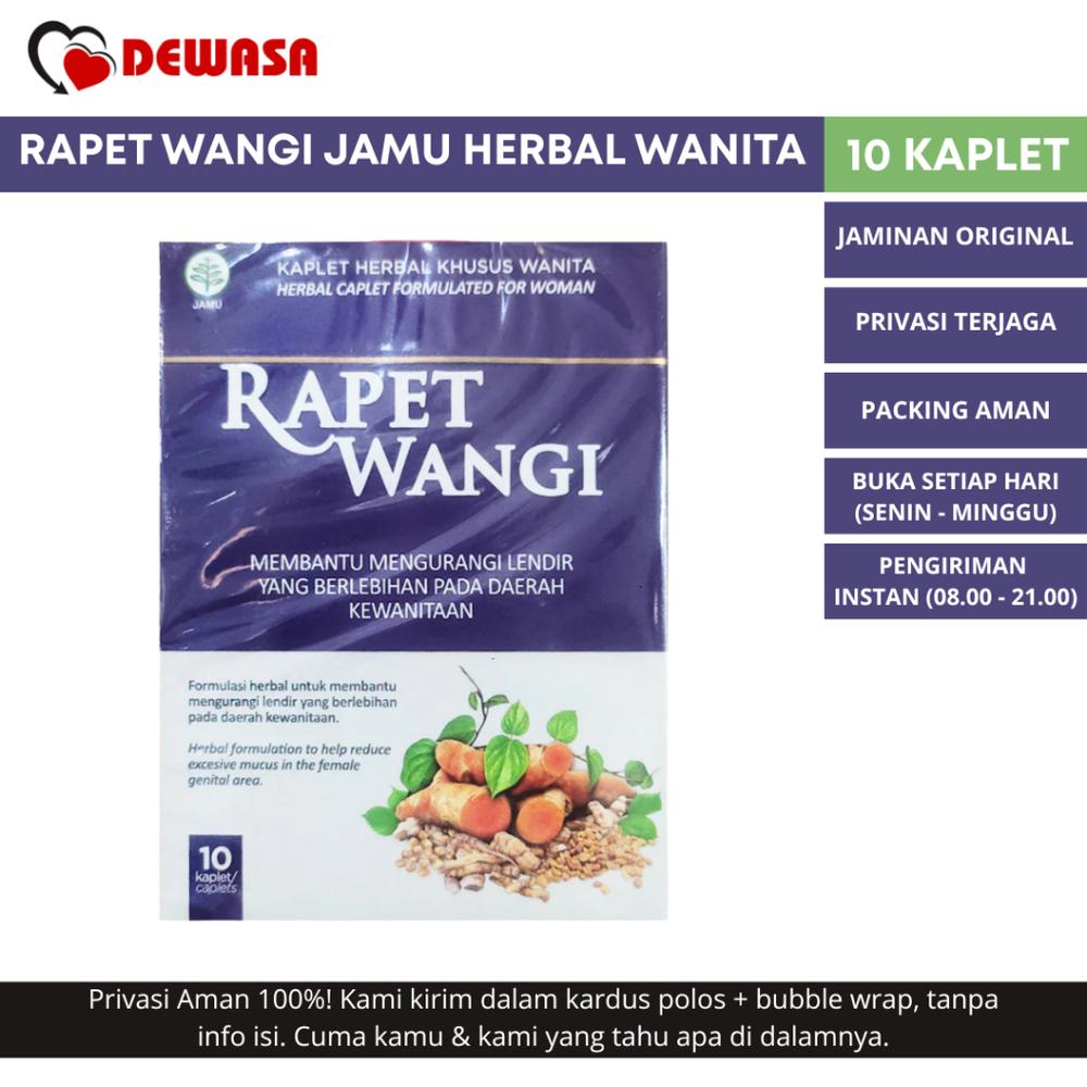 Rapet Wangi Jamu Herbal Wanita – Mengatasi Keputihan, Perawatan Kewanitaan & Keharmonisan Rumah Tangga (10 Kaplet)