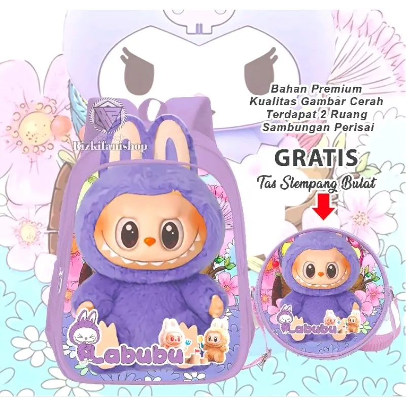 Tas Anak Sekolah TK Paud Labubu untuk Fashion 2
