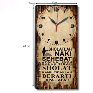 A&A Walldecor Jam Dinding Unik Motivasi Sholat