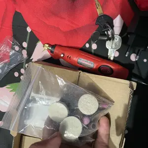REAIM Mini Drill Grinder Set 12V DC 15000RPM Bor Listrik Mini Grinder 211PCS Rotary Tool Bor Mini Elektrik Mata Bor Amplas Aksesori Lengkap Ukir Kayu Poles Logam Potong Akrilik