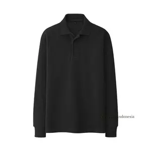 Kaospolos - Polo Shirt Kerah Pria Lengan Panjang Baju Casual Katun Polos untuk Seragam Pria Dewasa