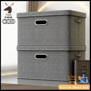Rumah & Asrama  Kotak Penyimpanan Mainan/Kontainer box serba-serbi/storage box Pakaian/Kotak Buku/Bisa lipat Container box bahan Linen