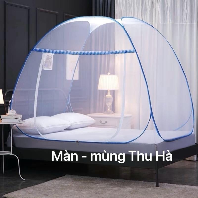 [ Màn bung đỉnh chóp không chân viền ] Màn chụp tự bung giành cho người lớn, mùng xếp thông minh tự bung bảo hành 18 tháng.