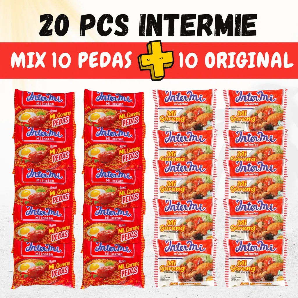 Promo 20 PCS Mix Intermi Pedas dan Intermi Goreng Murah