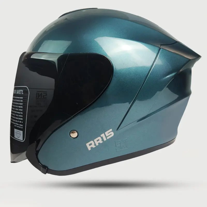 Helm Half Face Mla Kyroz II Solid Grey Dof Kaca Hitam/Helm Half Face Pria Wanita Dewasa SNI Motorcycle 6