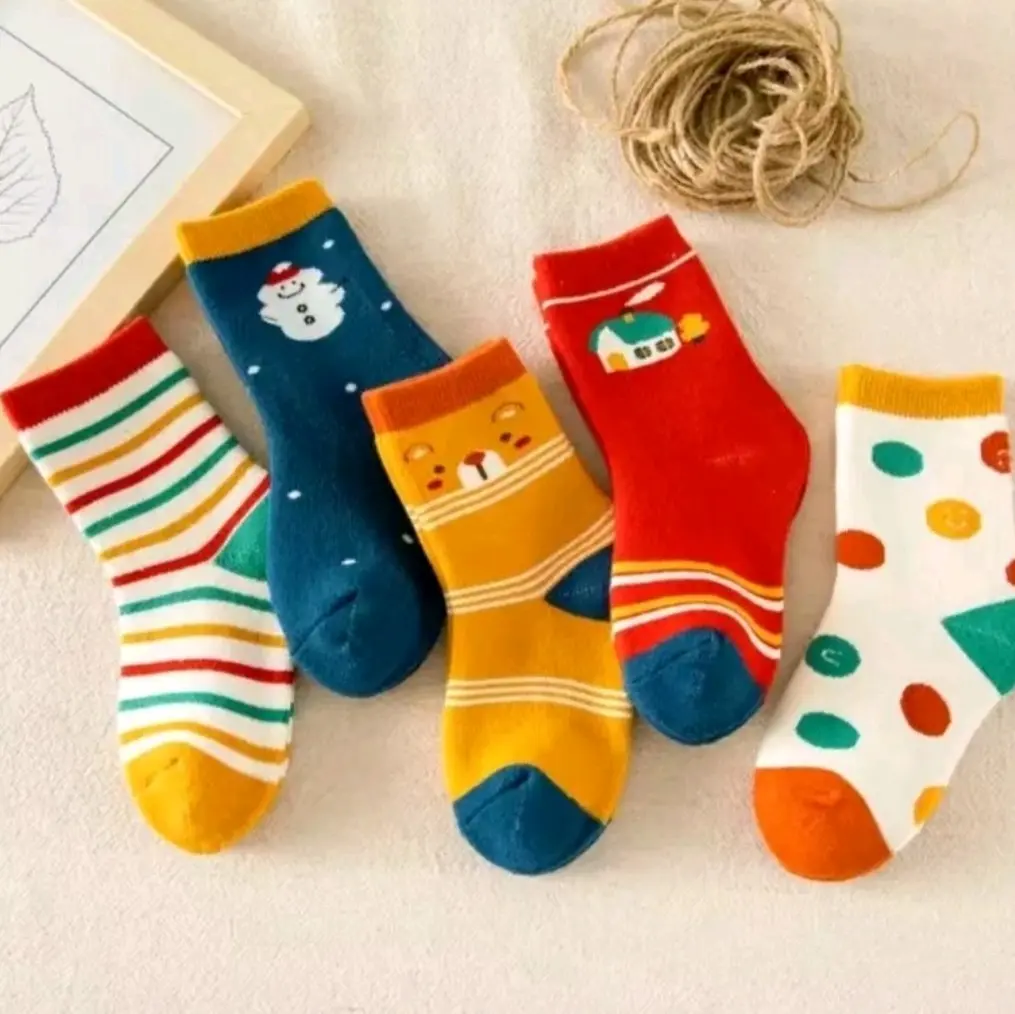 (12 Pasang) Kaos Kaki Anak/ Kaos Kaki Anak  Motif Karakter cewe cowok