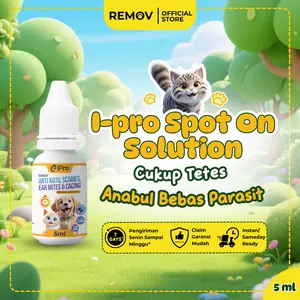 Remov Obat Parasit Kutu Scabies Cacing dan Ear Mites 4in1 Efektif Hilangkan Parasit Kucing dan Anjing 5ml
