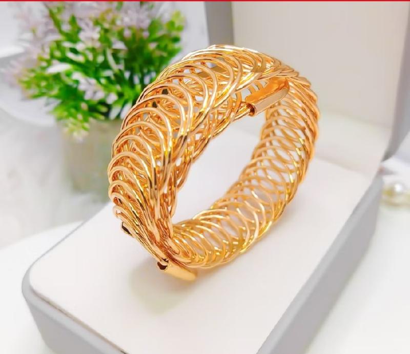 Product Introduction of Gelang bangle wanita rajut elastis emas 24k pilihan elegan modis 23
