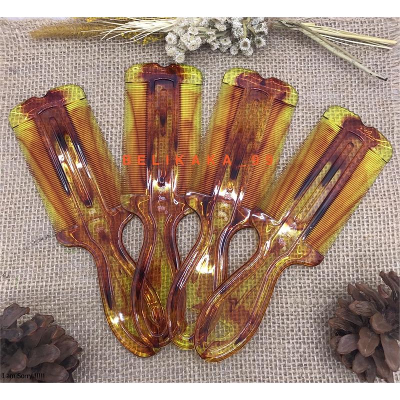 SISIR SERIT KUTU RAMBUT GAGANG PLASTIK WARNA WARNI / SISIR SERIT PLASTIK / SERIT KUTU BAHAN PLASTIK 3