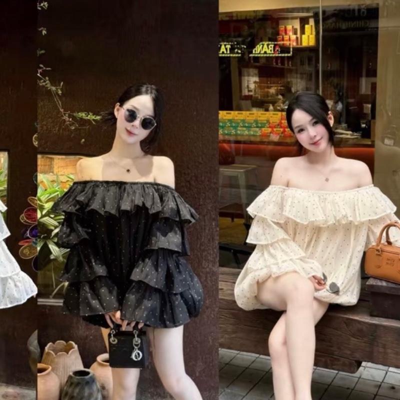 ÁO TƠ TRỄ VAI TAY BÈO NHIỀU TẦNG TIỂU THƯ