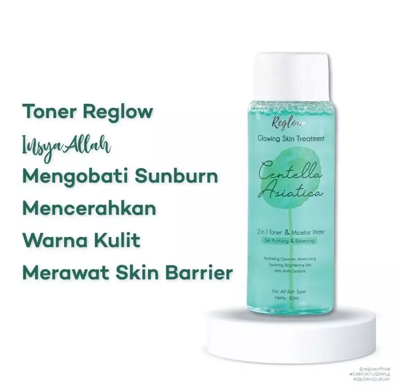 Reglow Skincare New Toner 2 in 1 & Micellar Water Dr Shindy Original Pembersih Pelembab Wajah 5