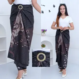 Batik Modern Rok Lilit Batik Modern Free Ring Gesper Wanita Panjang Kain Kebaya Bawahan Maxi Wisuda Mini Samping Serut Hitam All Size Adjustable From Xxs To Xxl Rok Kebaya Lilit Dengan Ring Dan Tali Samping Cocok Untuk Kondangan Dan Wisuda