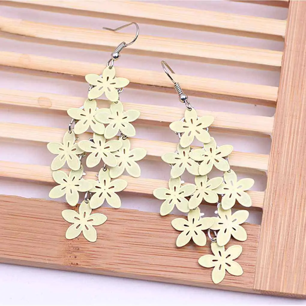 Small Flower Women Girls Earrings Ear Studs Jewelry Dangle Copper Earrings Jewerly