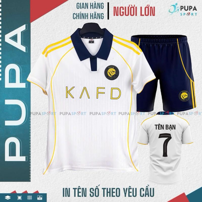 Bộ Đồ Đá Banh Jp, Clb Alnass 25/26 Cổ Gập - Màu Trắng, Vải Thun Lạnh Cao Cấp Cho Nam Nữ, Có In Tên Sport Quần Top quanao  bong da