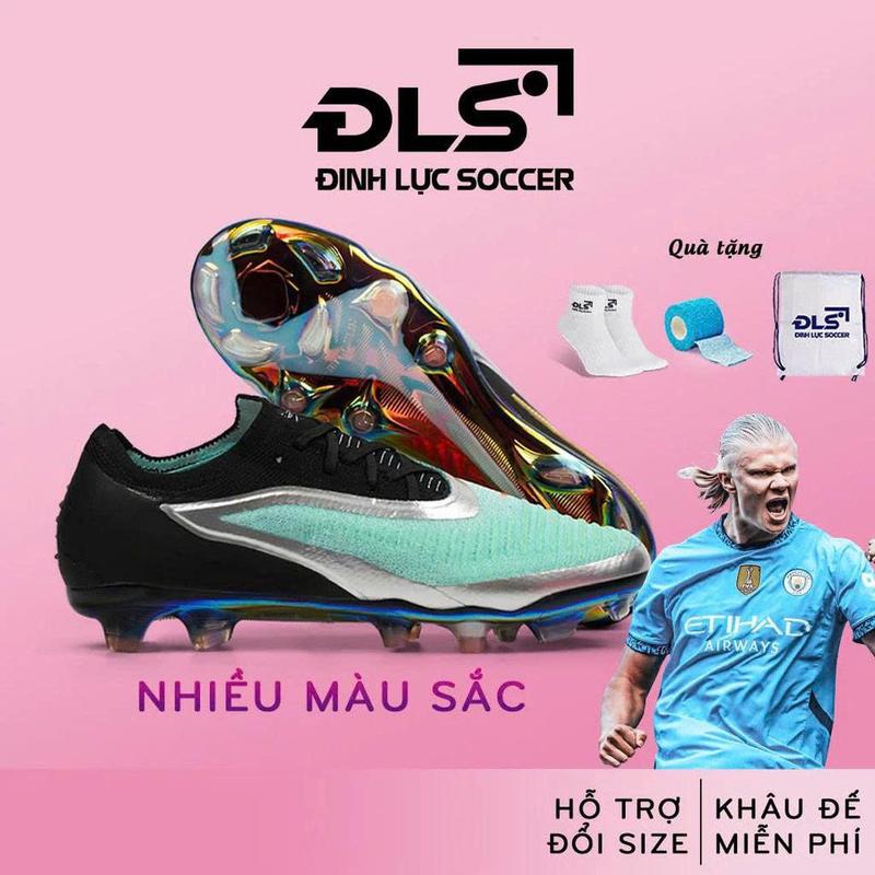 Giày Bóng Đá PhanTom 6 Low Elite ĐINH LỰC SOCCER Đế FG, Vải Dệt Phủ Keo, Trọng Lượng Nhẹ, Lưỡi Gà Liền Ôm Chân