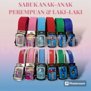 Sabuk Ikat Pinggang Anak TK Lakilaki dan Perempuan Warna Warni Gambar Karakter Lucu Unik Terbaru Fashion