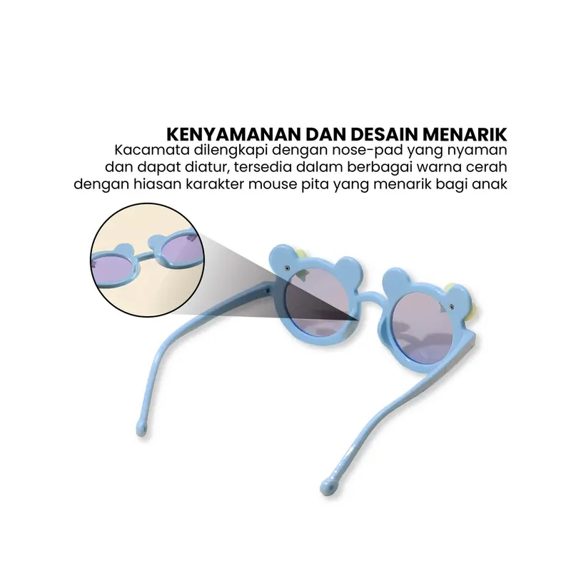 [COD] GD C1129 Sunglasses Kids Kacamata Anak Imut Motif Mouse Pita 5