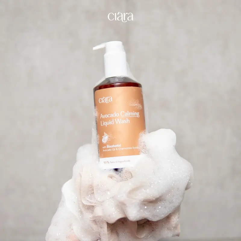 Ciara Avocado Calming Liquid Wash X Chamomile Calming Cream Melembutkan Kulit dan Kulit Gatal 7