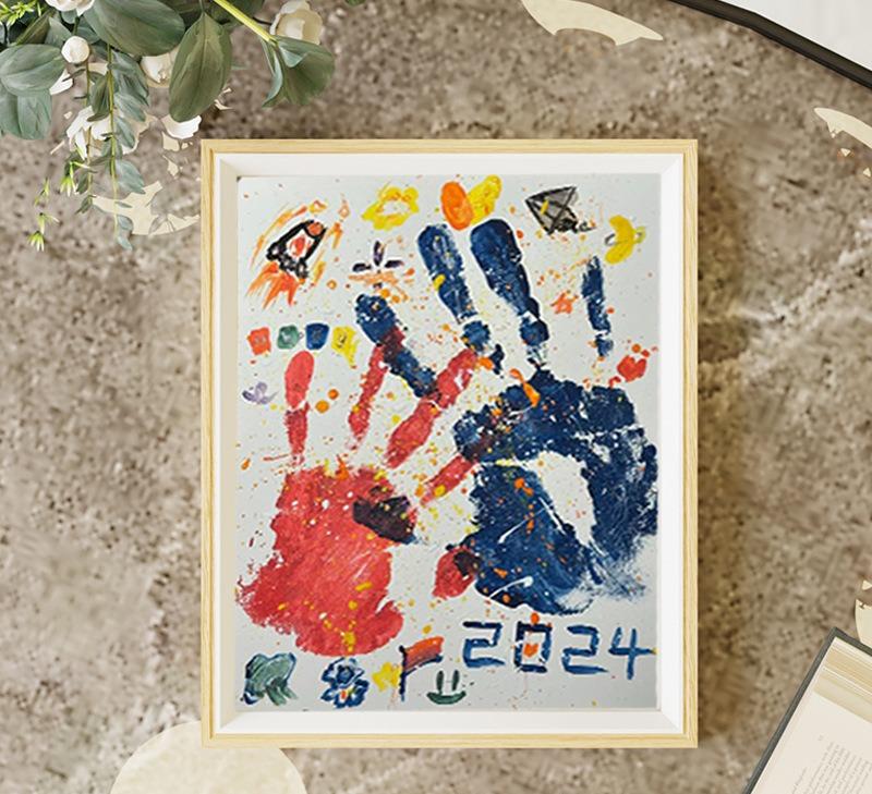 Product Introduction of DIY Photo Frame, Couple Handprint Photo Frame, Handprint Painting, Birthday Gift for Girlfriend, Girl's Confession Gift for Girlfriend, Valentine's Day Gift 4