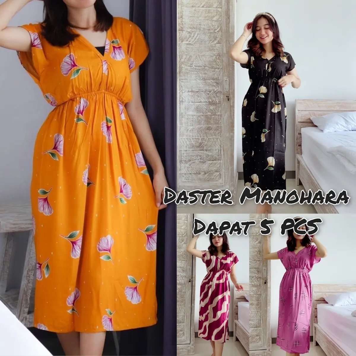 DASTER MANOHARA ISI 5 PCS  Motif Cantik Nyaman Rayon daster remaja
