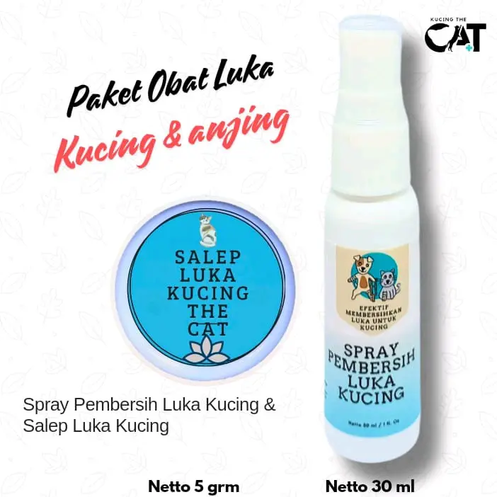 Paket Obat Luka Kucing - Obat Luka Kucing Dan Spray Pembersih Luka Kucing 0
