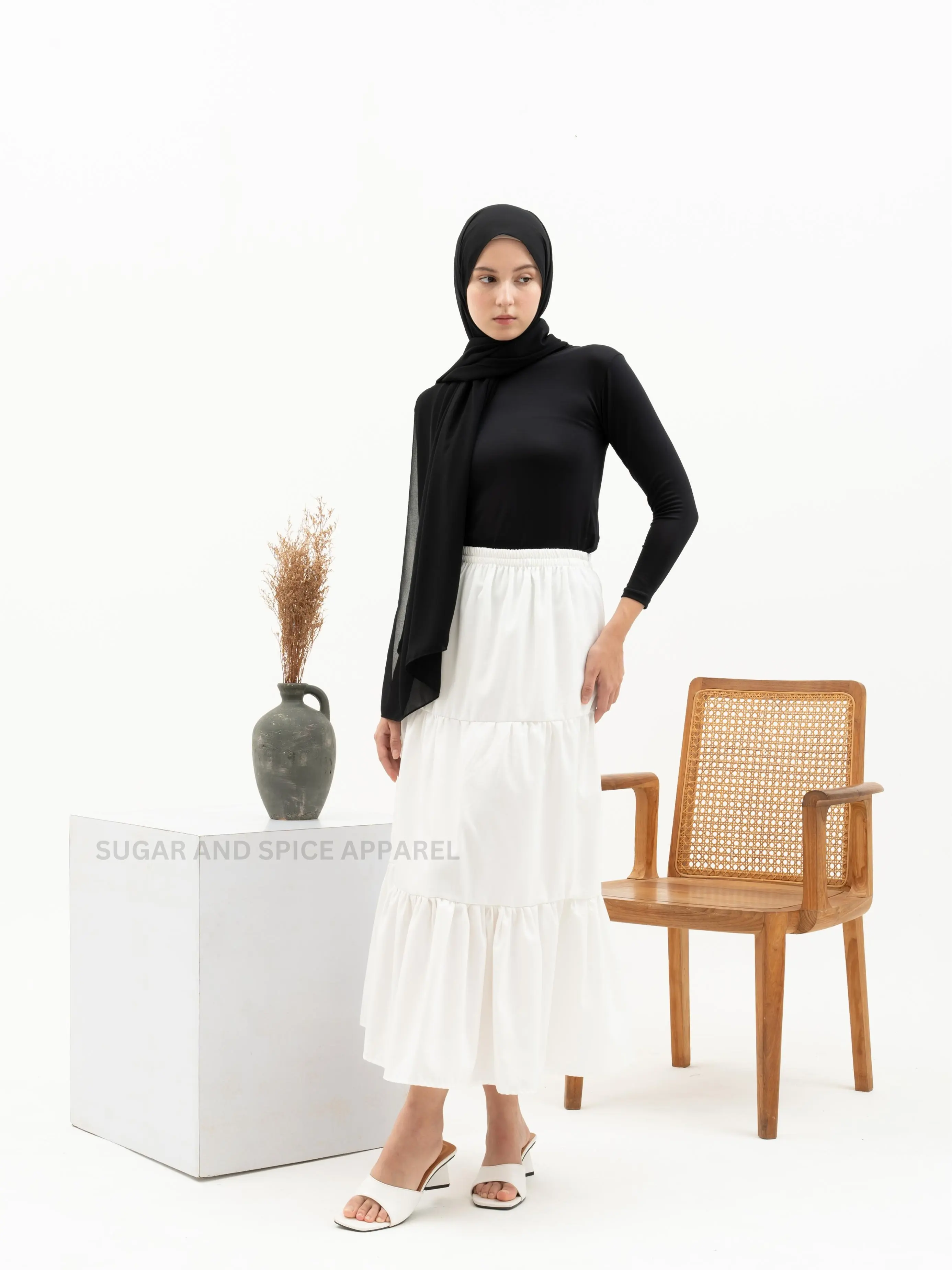 Blair Skirt -- Sugar and Spice Apparel | Rok | Rok Korean Style | Rok Ruffle | Ruffle Skirt | Rok Susun | Rok Maxi | Rok Wanita | Skirt | Rok Lebaran | Rok Bukber