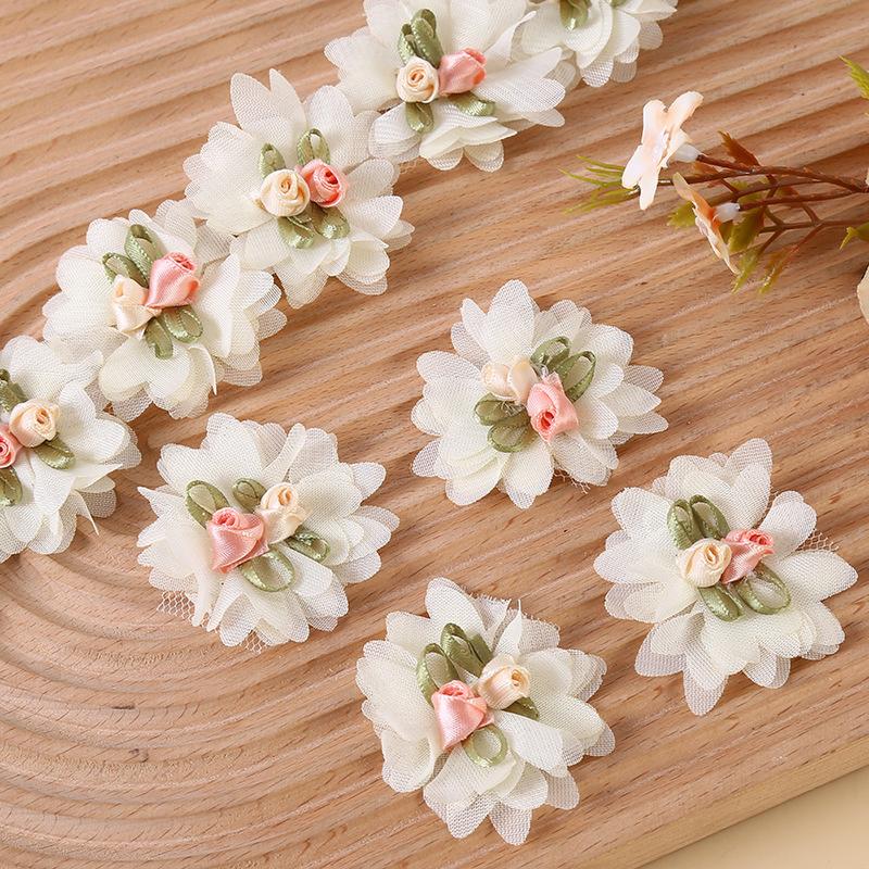 Miếng Dán Thêu Hoa 3D, 10 Cái, Với Hoa, Viền Vải Ren Tự Làm, Rộng 5CM 3