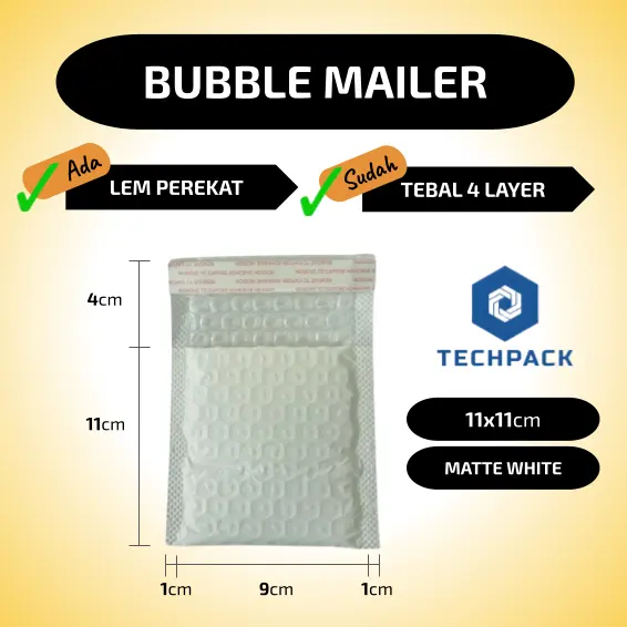 10 Pcs Bubble Mailer 11x11 Kantong Plastik Bubble Mailer Amplop Security Polymailer Envelope Buble Wrap Poly 11cm x 11cm 11x11 11x11cm 11 cm x 11 cm 0