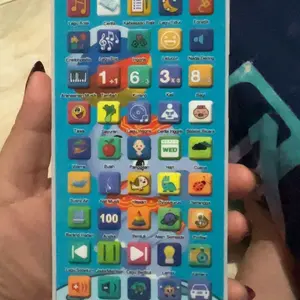 Smart Baby, HP Edukasi Anak Mainan Pendidikan Telepon Cerdas yang Sangat Populer dengan 45 Tombol Fungsi + Lampu + Konten Audio Lengkap, Cocok untuk Anak Usia 1-6 Tahun untuk Bermain di Rumah