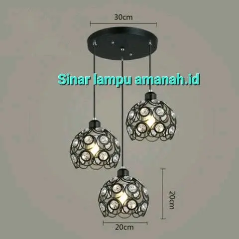 Lampu Gantung Minimalis Ruang tamu / Cafe Cristal Aesthetic Modern 1