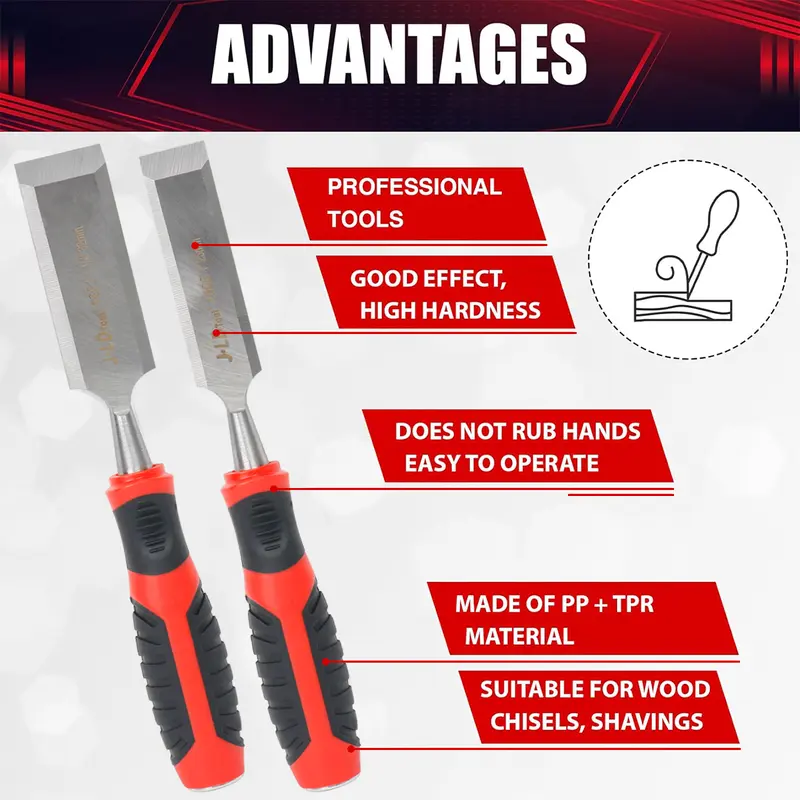 JLD Pahat Kayu Alat Ukir Kayu 6-38MM Wood Chisel Tatah Aneka Ukuran Tools Wood Working 3