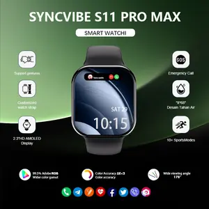 NFC GPS Smart Watch 11 Pro Max 10 Pro Max  - Original AMOLED 2.2" Tahan Air Panggilan Bluetooth Pengisian Nirkabel + Wallpaper Gratis