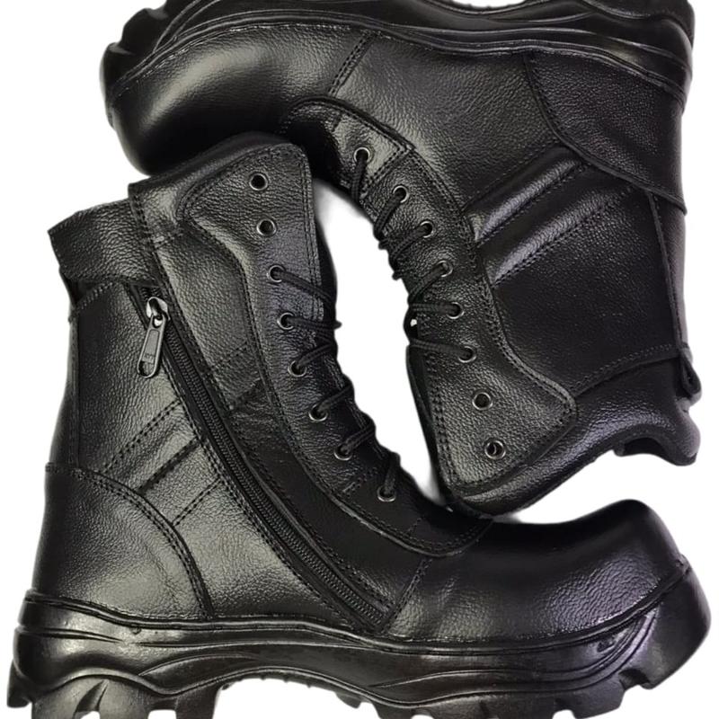 Sepatu Safety Boots PDL Pria Ujung Besi Sefty Shoes Model Krisbow Jogger Asli Kulit Hitam Spatu kerja Lapangan 2