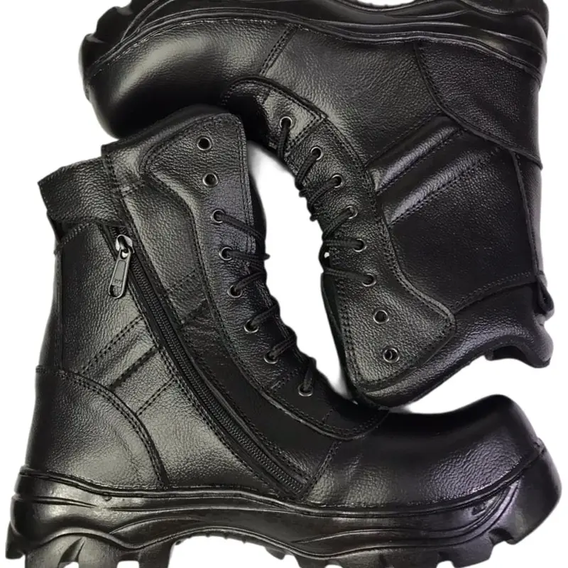 Sepatu Safety Boots PDL Pria Ujung Besi Sefty Shoes Model Krisbow Jogger Asli Kulit Hitam Spatu kerja Lapangan 2
