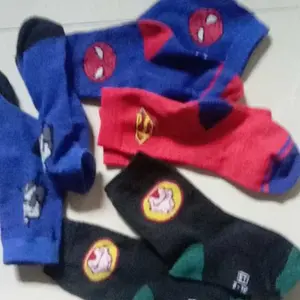 promo 6 pasang dan 3 pasang kaos kaki anak TK dan SD motip super hero lucu tidak mudah melar dan nyaman ketika di pakai oleh anak