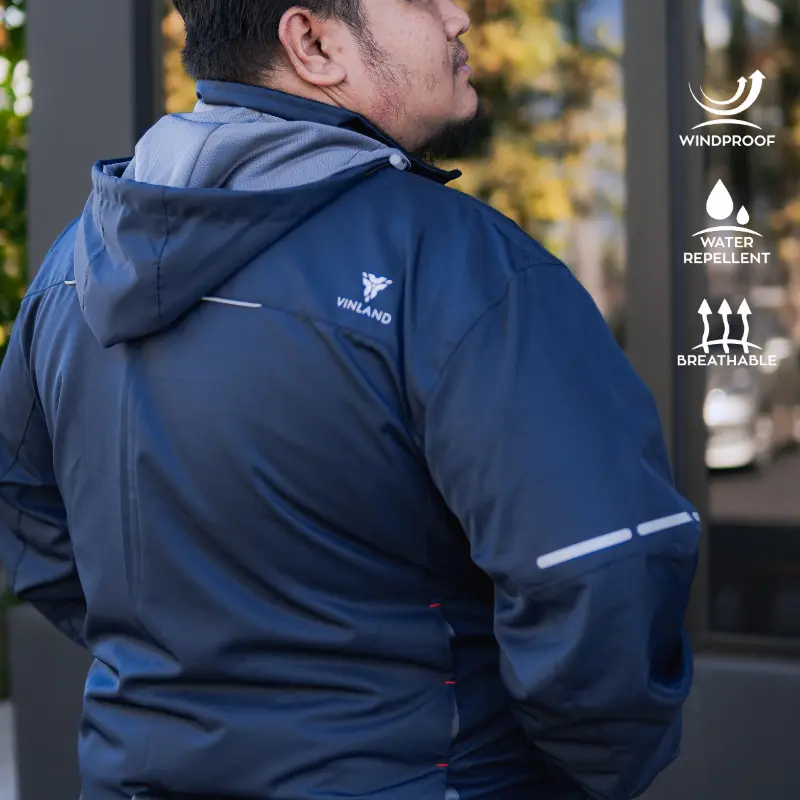 Jaket Big Size Pria Jumbo  3XL 4XL 5XL 6XL | Anti Air Taslan Polyester Model Resleting | Jacket Vinland Aerglo 4