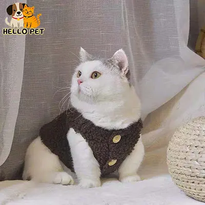 Quần áo cho mèo, Thích hợp cho mùa thu và mùa đông, Bảo vệ khỏi lạnh, Váy Vest nhung cừu dày và Nhồi Bông cho chó và Teddy, Áo khoác cho thú cưng