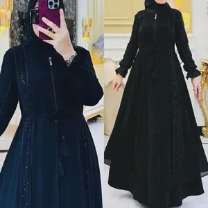 Terlaris Abaya Turkey Anjani Full Hitam Busui Friendly High Quality