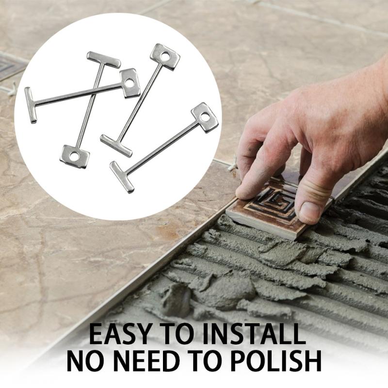 100 replacement steel needle tile leveler positioner horizontal wedge leveler positioner gasket pliers floor wall tile Feature:  Function: ideal for floor or wall setting to ensure flatness between tiles and avoid movement during mortar 6