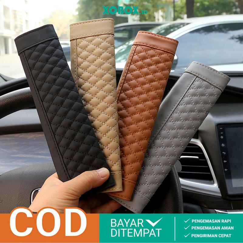 1Pcs Sarung Sabuk Pengaman Car Mobil Bahan Kulit PU HM071 XOBOX 1