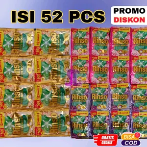 PROMO 52 PCS RINSO CAIR 500 an 20ML HARGA GROSIR MURAH Detergent Cair